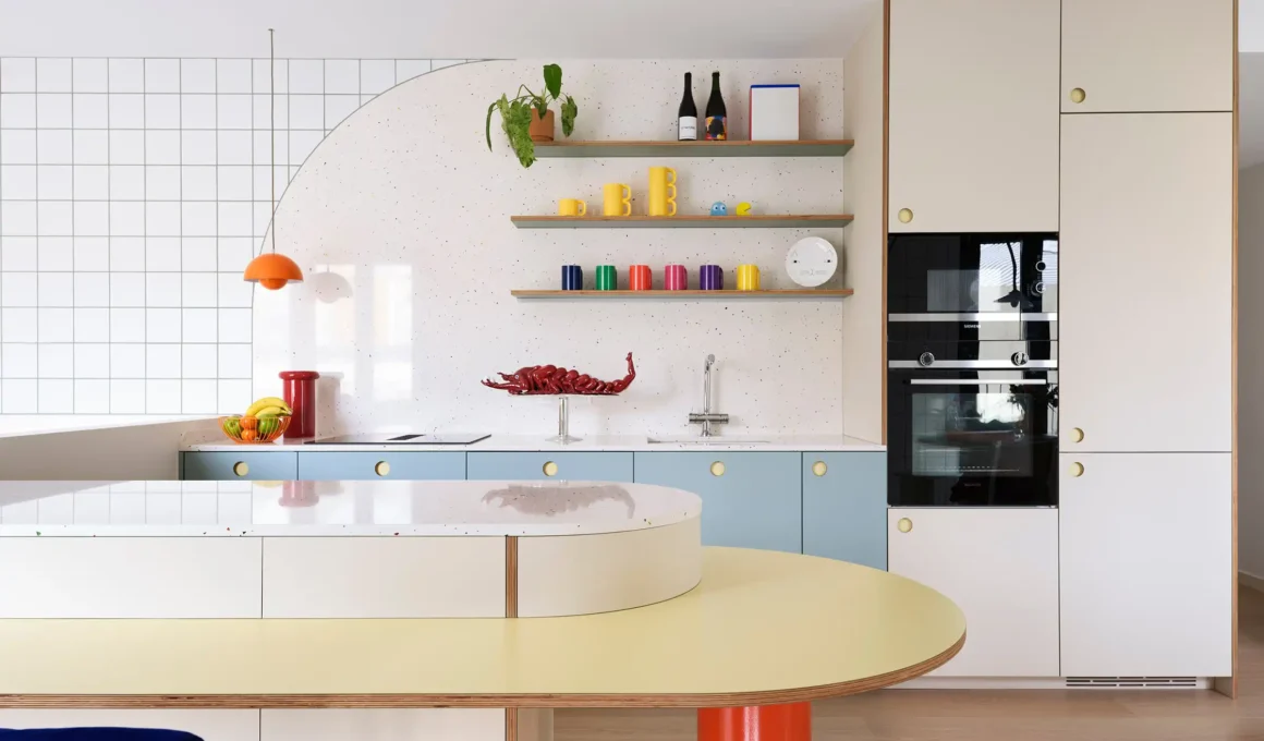 Barcelona's Neptù Apartment Transformed into a Vibrant Family Oasis by ITS NOT A STUDIO