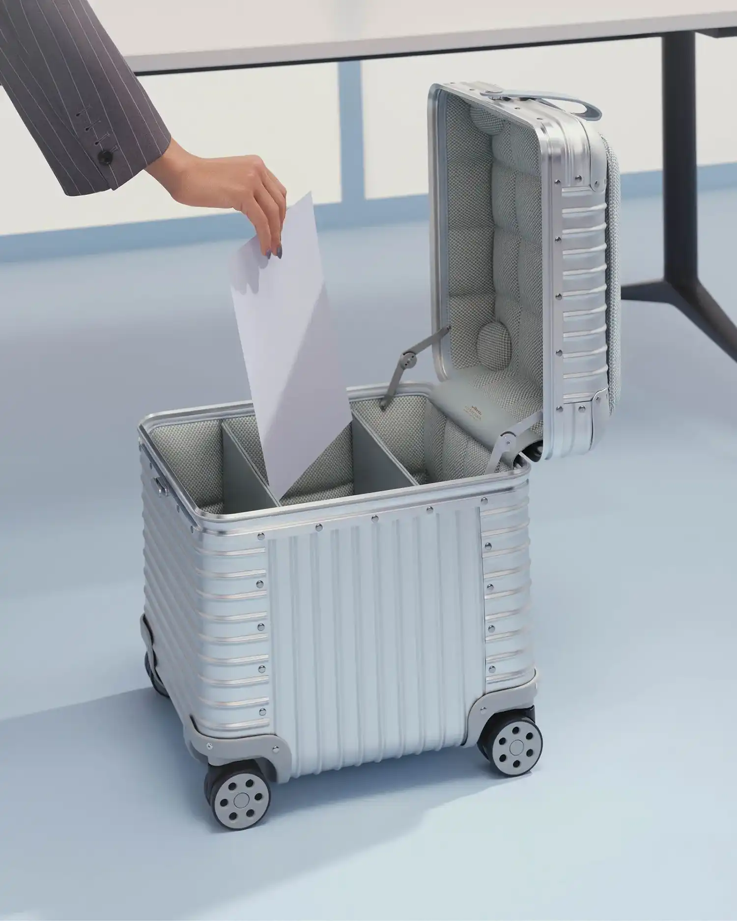 Rimowa and Vitra Collaborate on Sleek Aluminium Storage Designs Blending Travel and Functionality