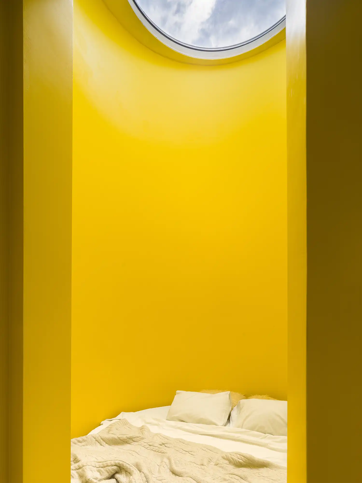 Maxim Kashin Architects' Yellow Pavilion Serves as a Monochromatic Cosmic Retreat