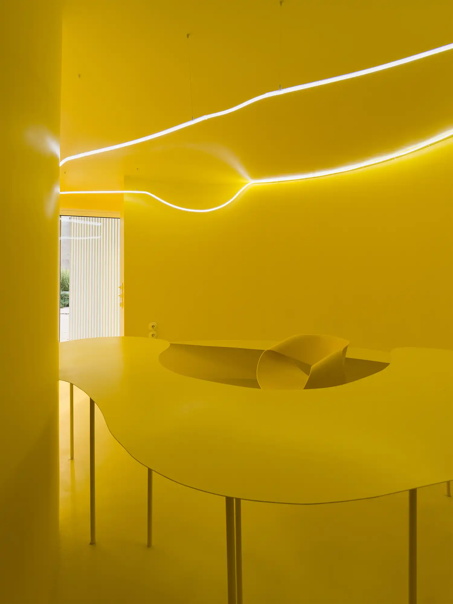 Maxim Kashin Architects' Yellow Pavilion Serves as a Monochromatic Cosmic Retreat