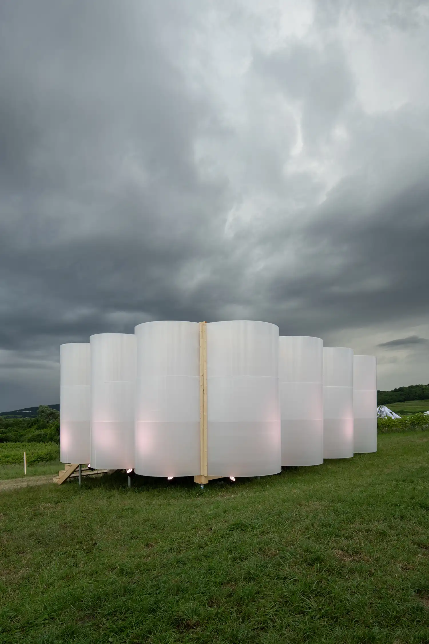 Vineyard Rhythms: Jakub Kolarovič Architects Frame Ženy Víno Funk 2025 with Tactile Temporary Urbanism