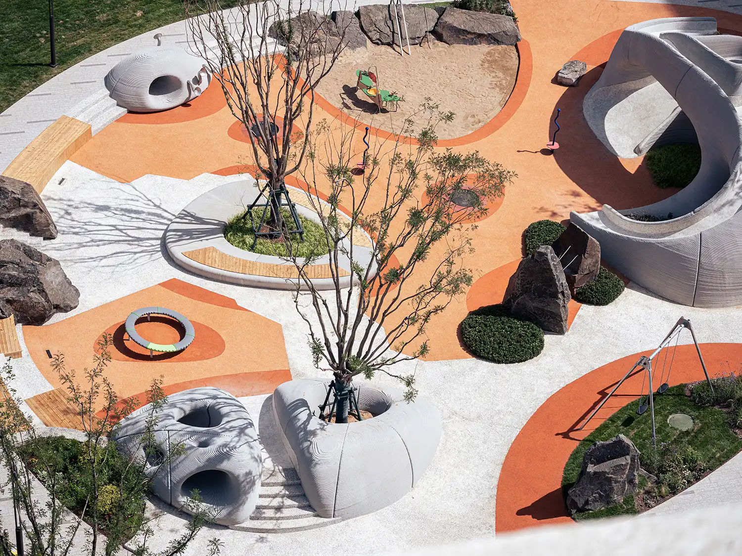 Boulder Park: Ji'nan's 3D Concrete Printed Playground | XISUI Design