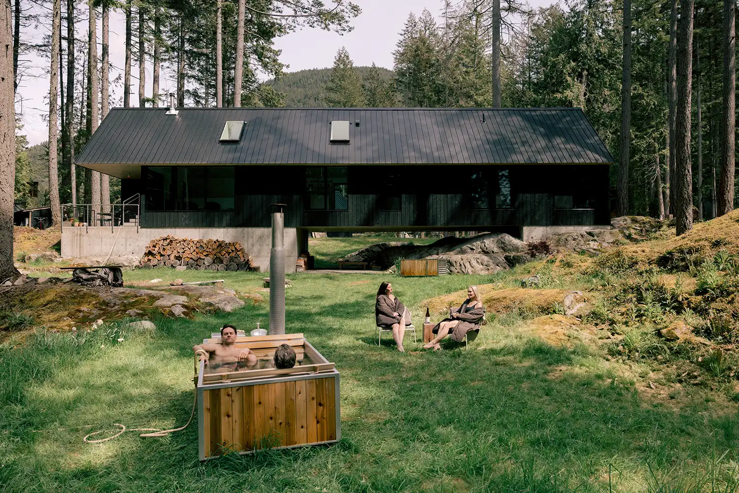 GOODLAND Group Wood Burning Hot Tub | Canadian-Made, Off-Grid Soaking 