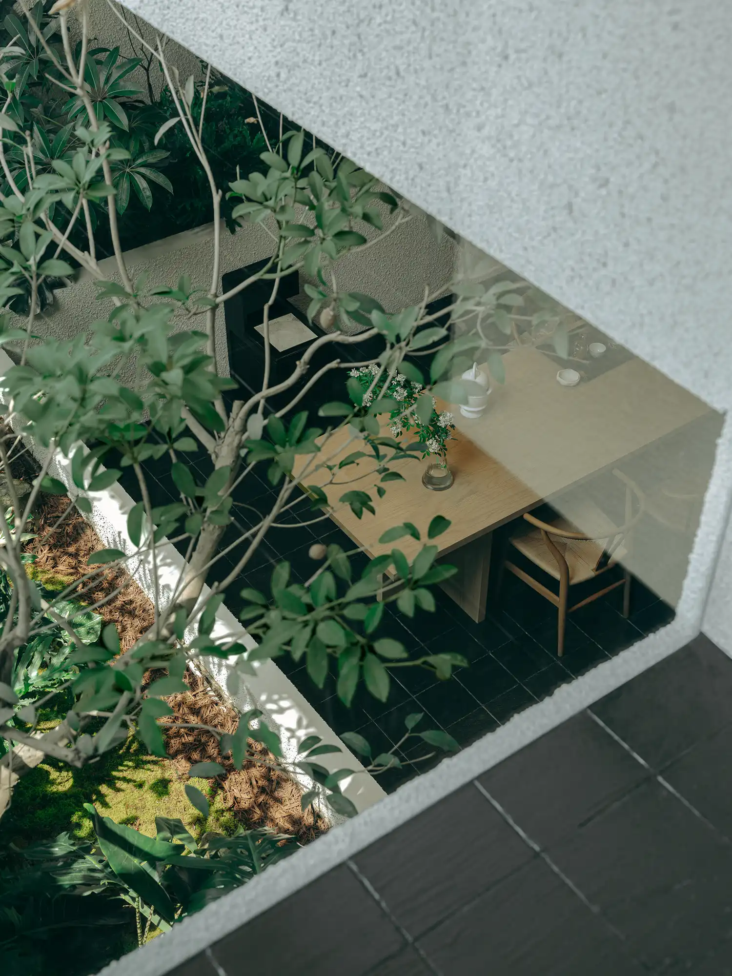 House J: Overlaid Gardens Luminous Sanctuary by Atelier About Architecture