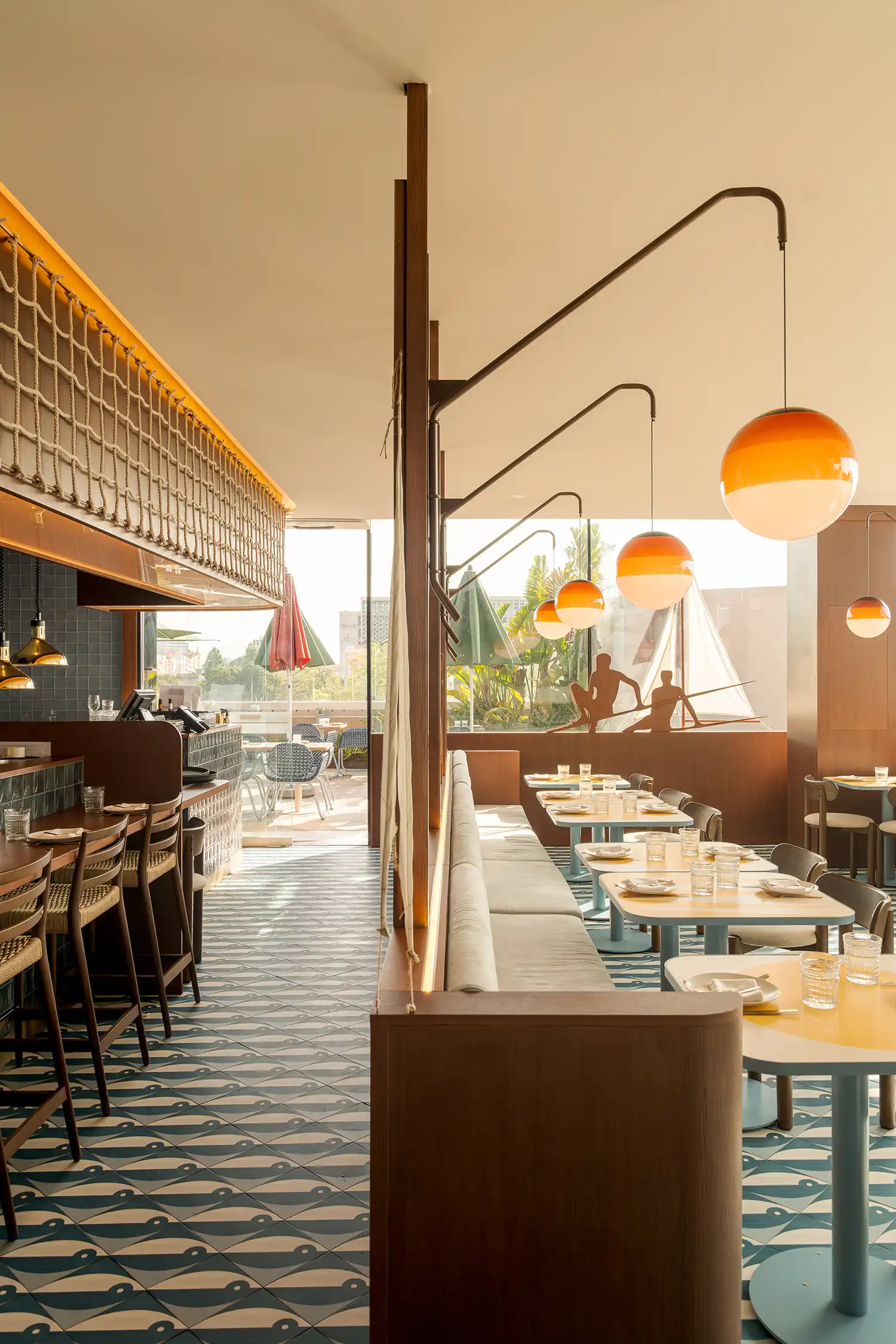 El Mar Restaurant Lisbon by Cateto Cateto | Maritime Interior Design