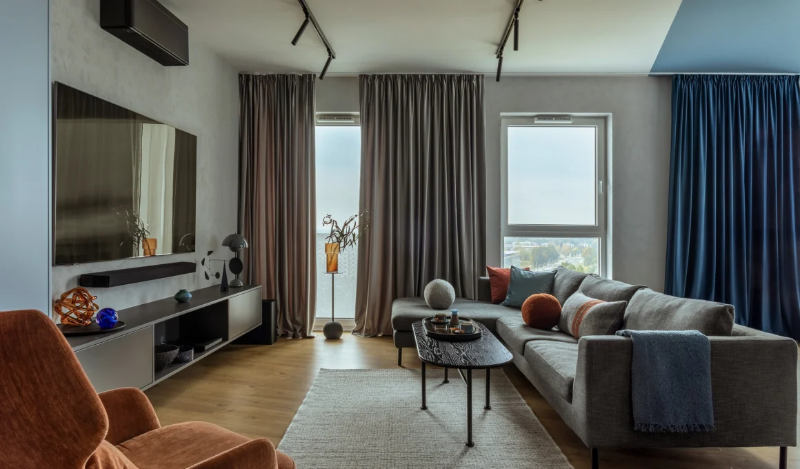 Sleek, space-saving wall-mounted AC unit blending seamlessly into a home's decor for quiet, comfortable cooling.