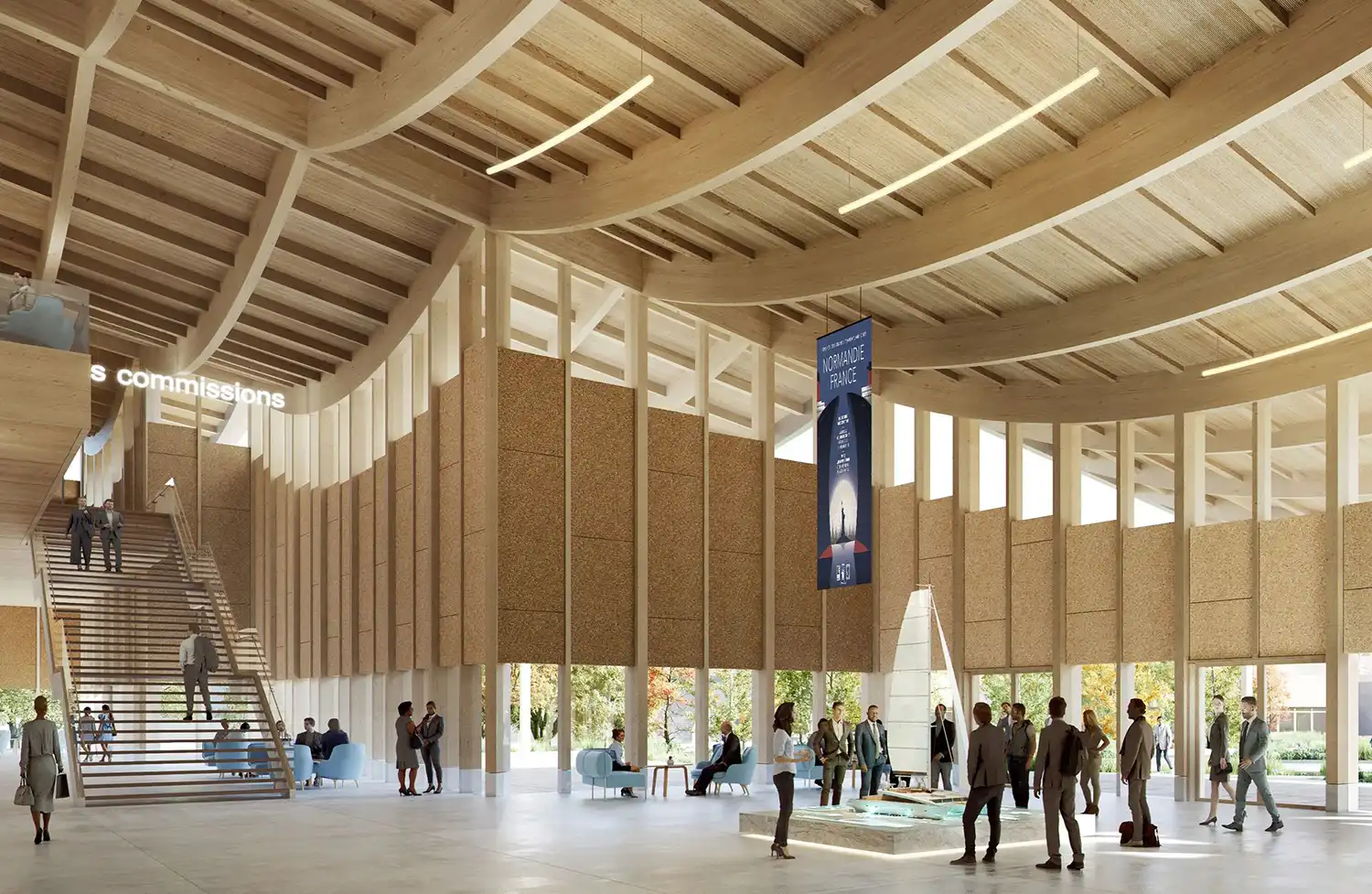 BIG Architects’ Sustainable 'The Sail' Timber Congress Center in Rouen