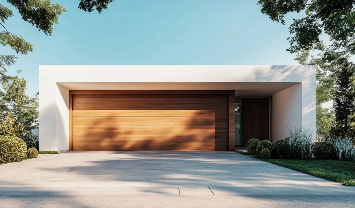 Professional garage door installation Dallas TX showing modern design with horizontal panels and clean lines