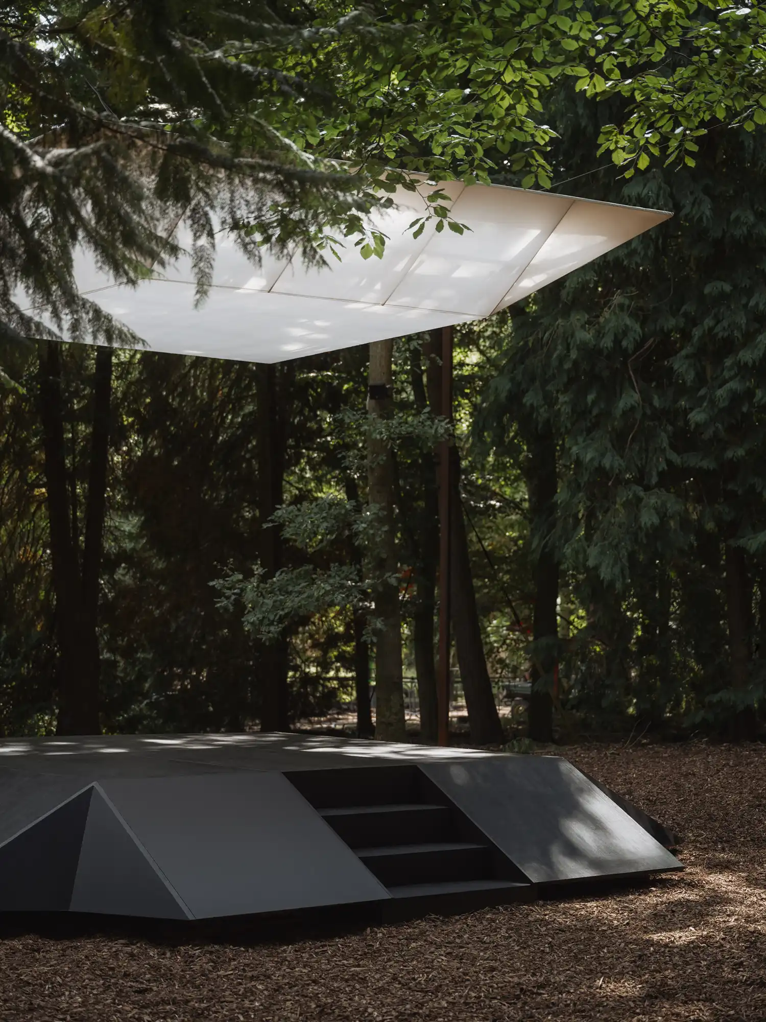 EBBA Architects’ Pulse: Sensory Installation Lights Up Houghton Festival Woodlands