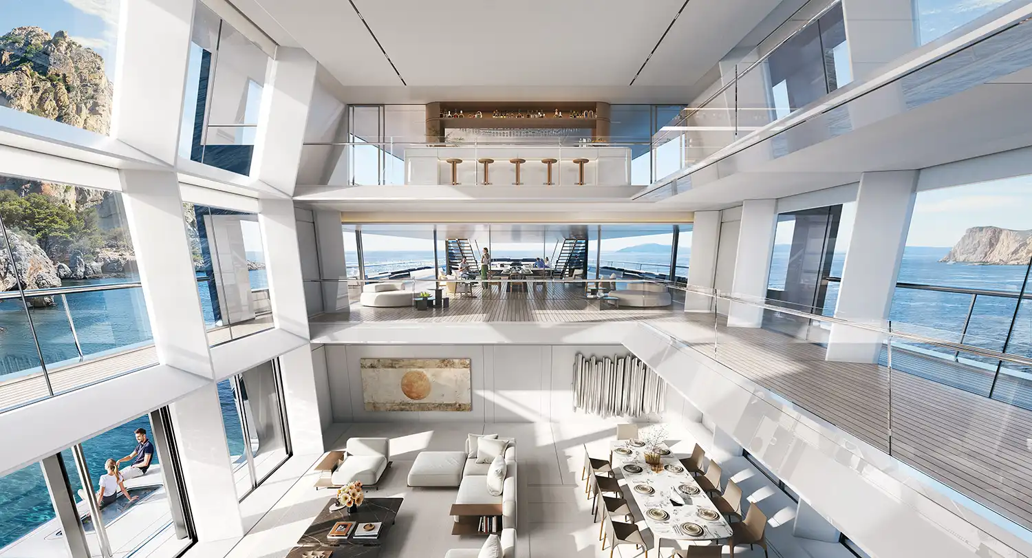 Foster + Partners Outlier I Yacht Concept Offers 40% More Deck Space
