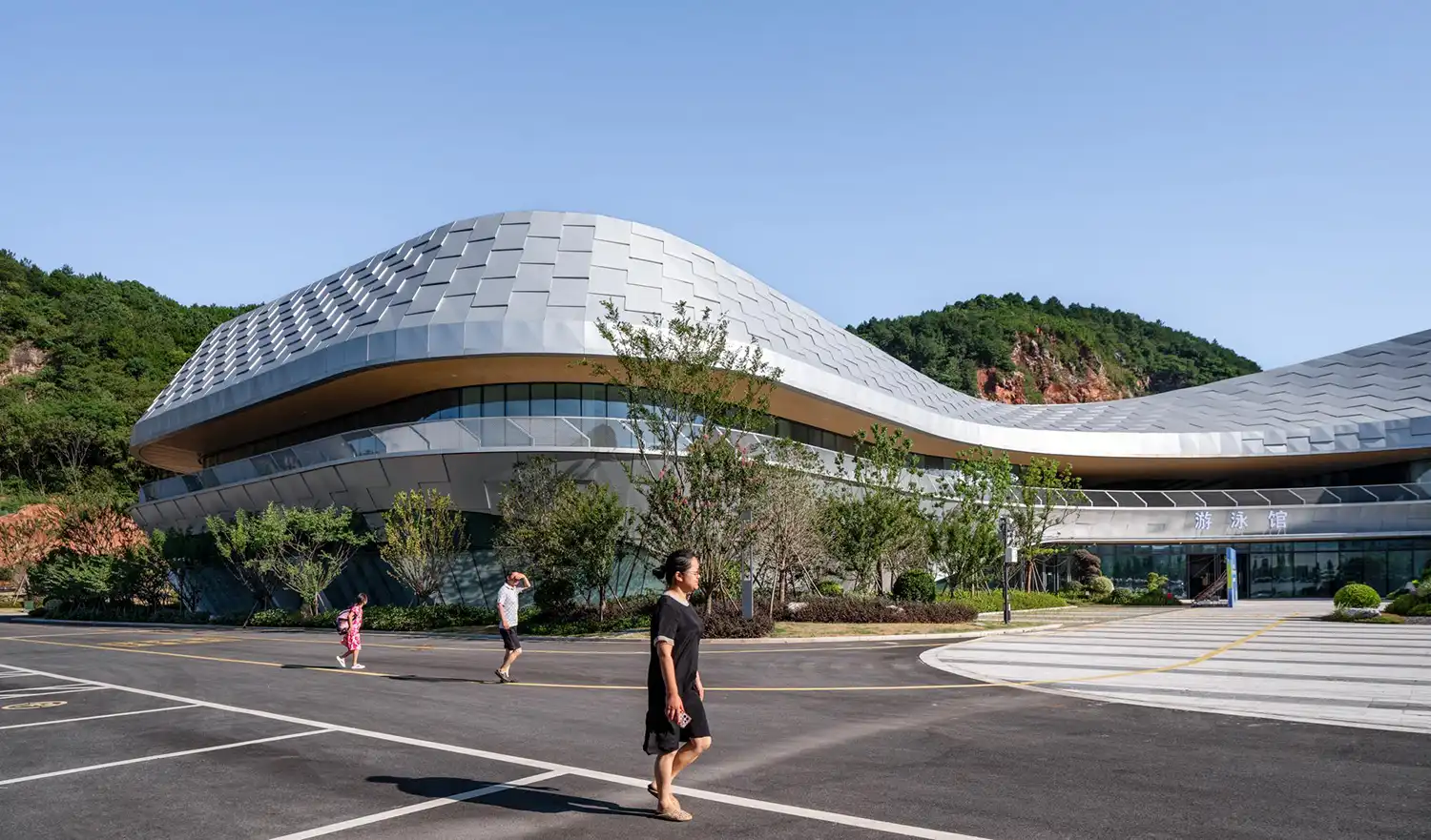 Hushan Sports Park Swimming Center by LYCS Architecture | Parametric Design & Civic Space