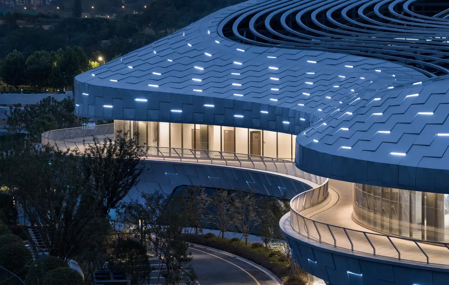 Hushan Sports Park Swimming Center by LYCS Architecture | Parametric Design & Civic Space