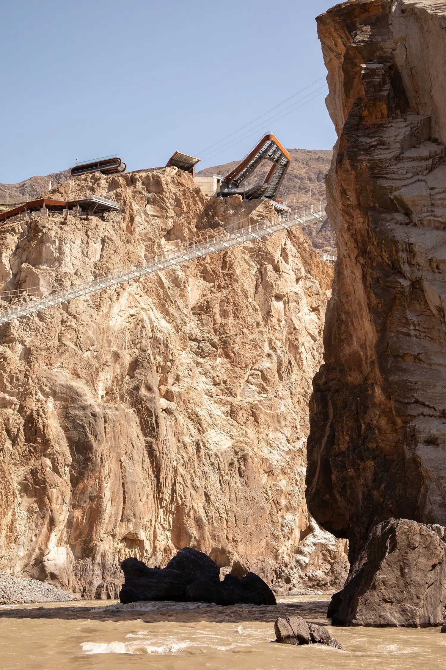Nujiang River 72 Turns Glass Viewing Platform by Archermit