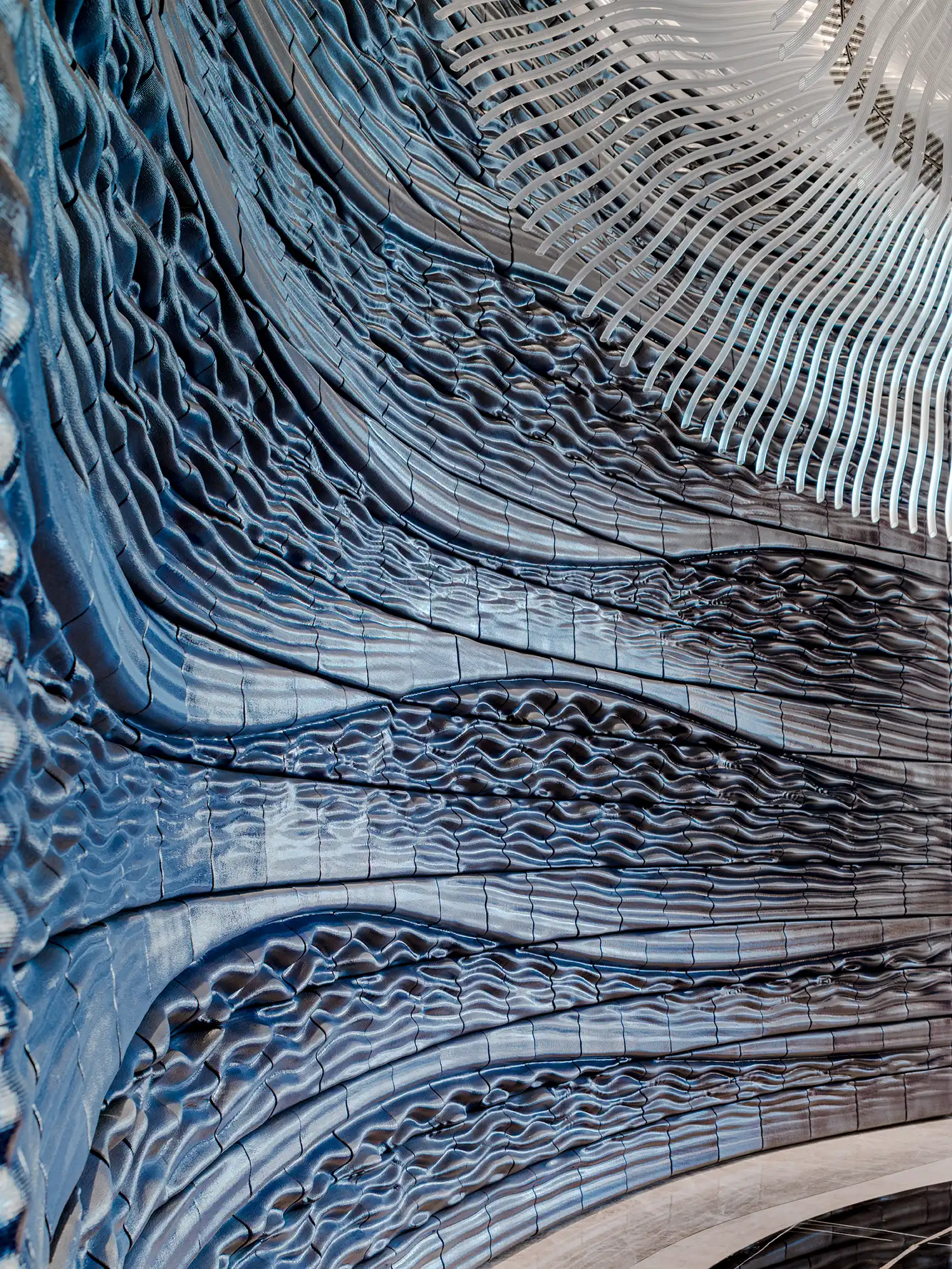 Studio RAP Unveils Blue Voyage: 3D-Printed Ceramic Walls at Dubai's Jumeirah Marsa Al Arab