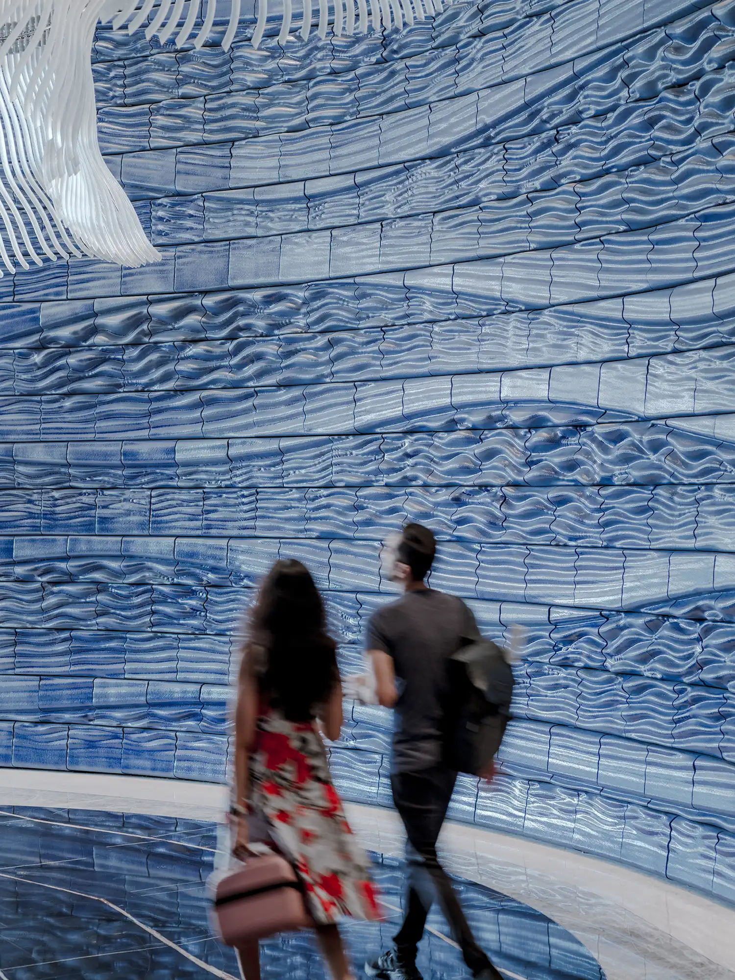 Studio RAP Unveils Blue Voyage: 3D-Printed Ceramic Walls at Dubai's Jumeirah Marsa Al Arab