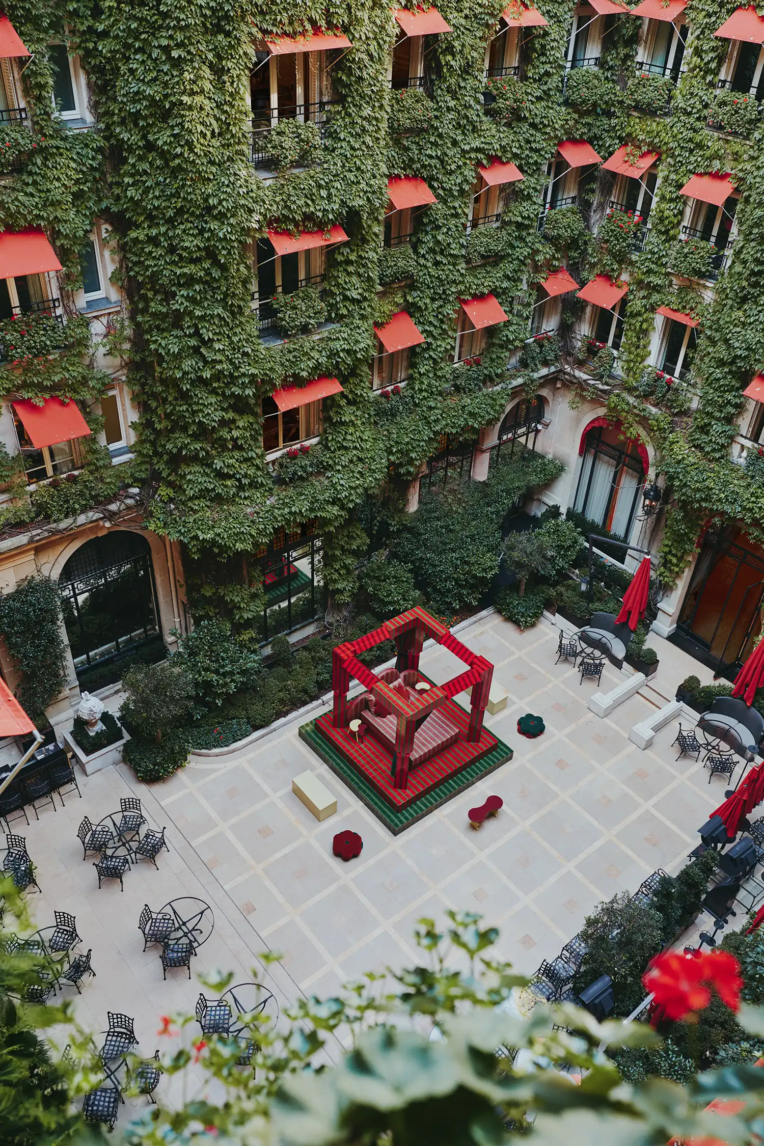 Uchronia’s Daybed at Plaza Athénée: Palet Ceramic Tiles