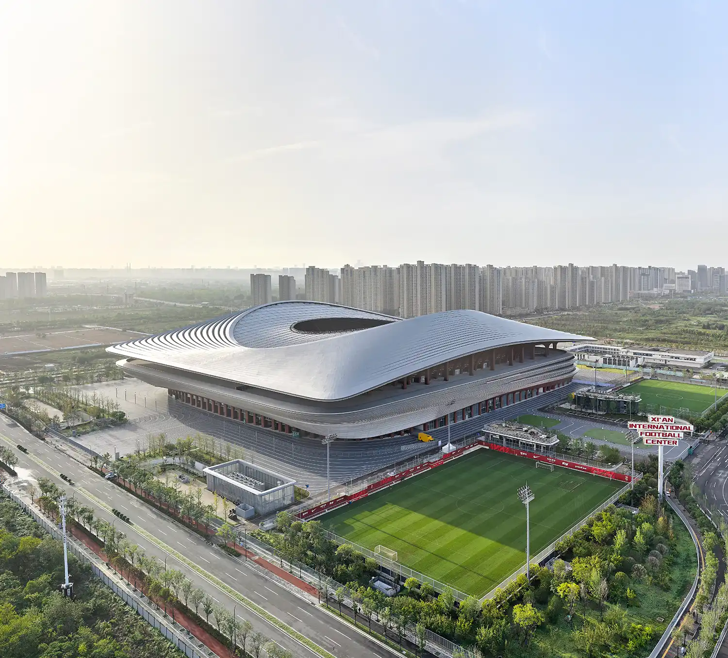ZHA’s Xi’an Football Centre: Fluid Geometry, Sustainable Stadium Design