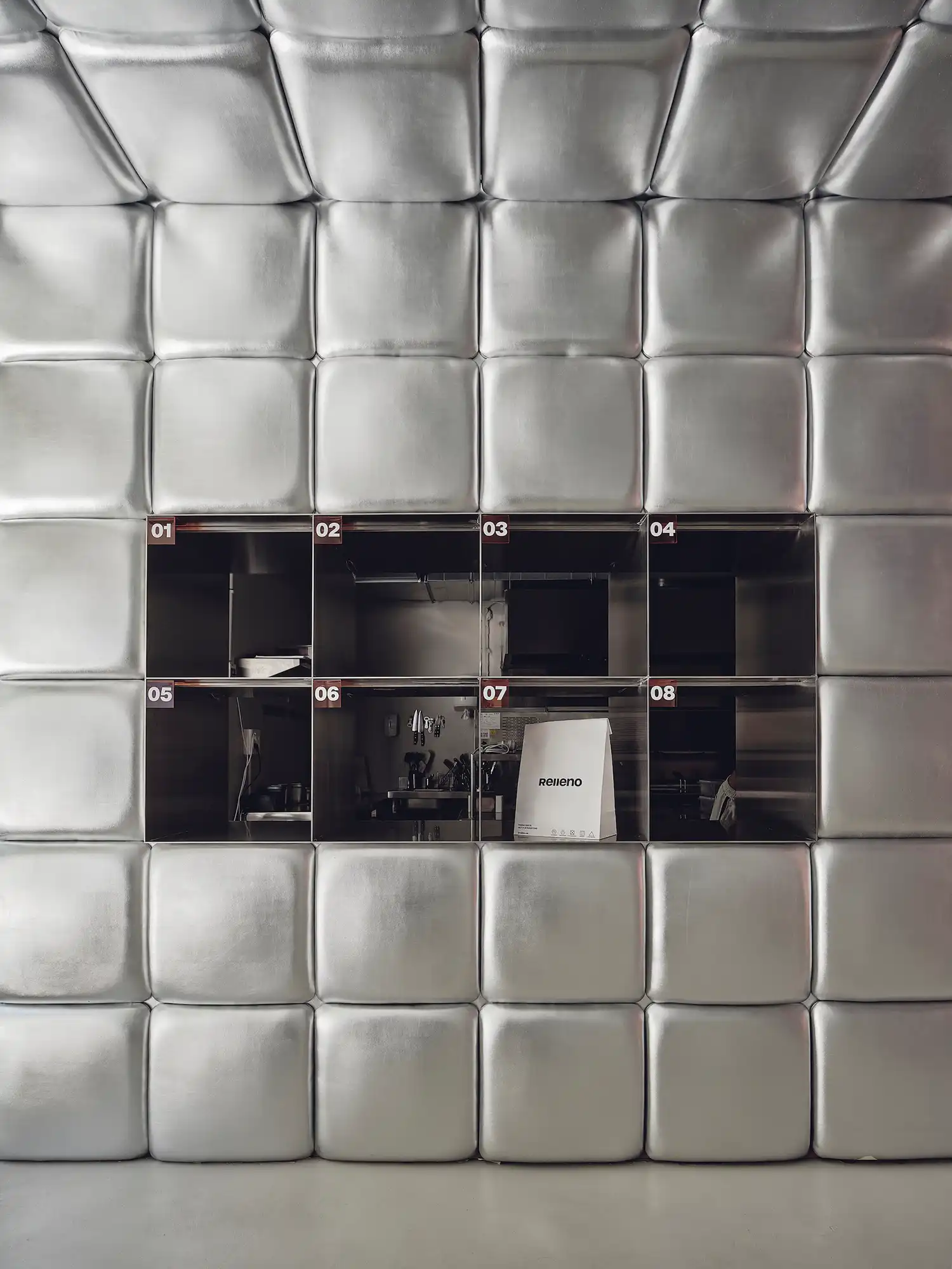 Relleno Barcelona: Isern Serra’s Metallic Padded Restaurant