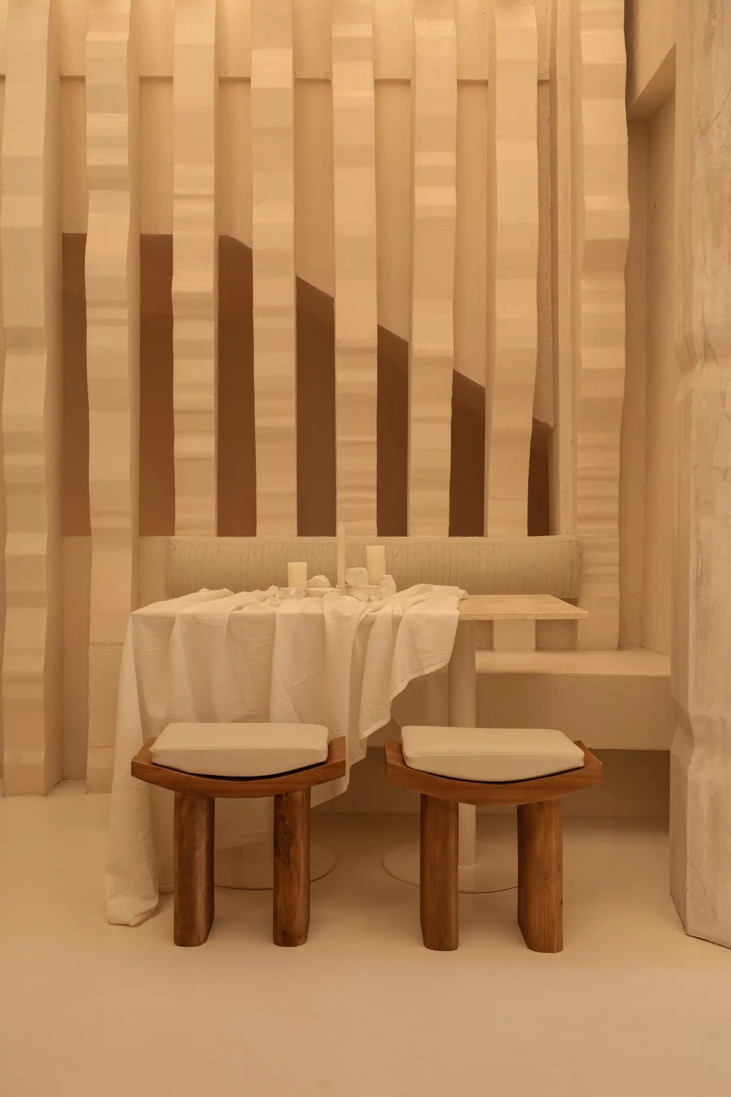 Masquespacio Reimagines Greek Design for Egeo Souvlaki, Madrid