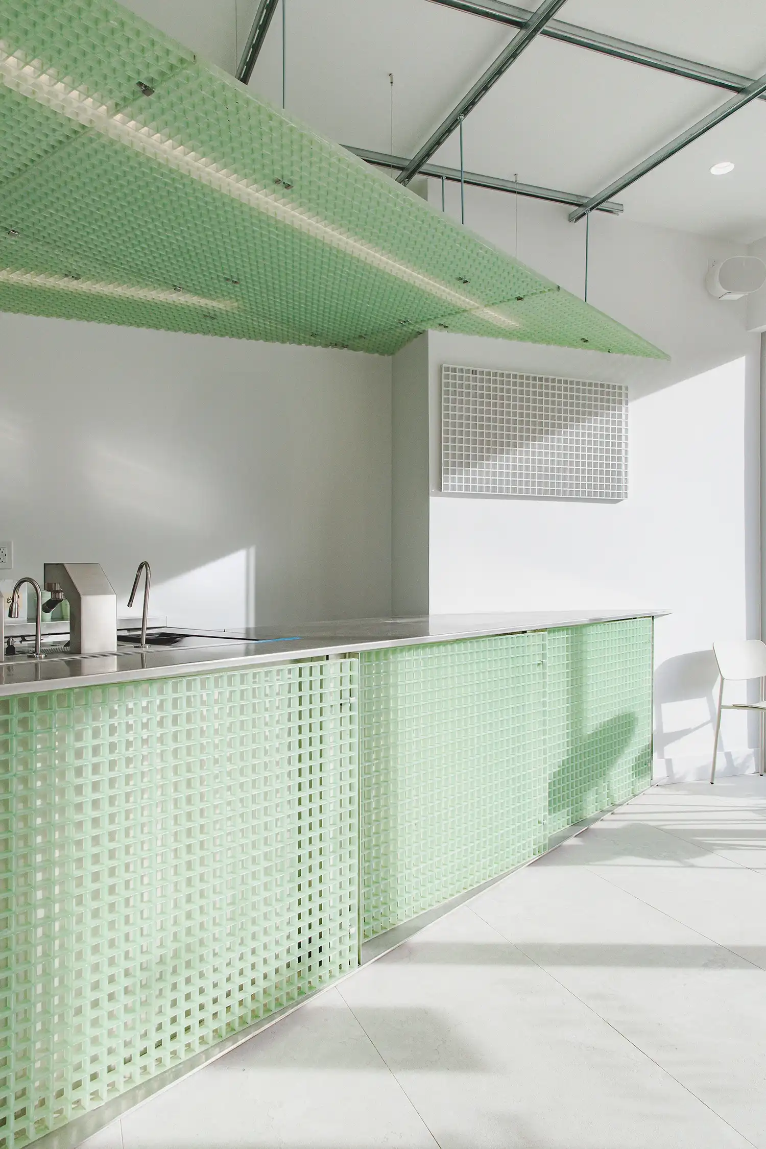 StudioAC uses Translucent Green FRP for Misc Coffee in Toronto