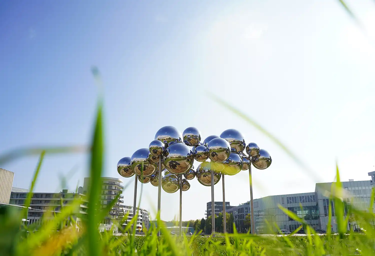 Vincent Leroy’s Mirrored Cloud Sculpture Floats Over Caen