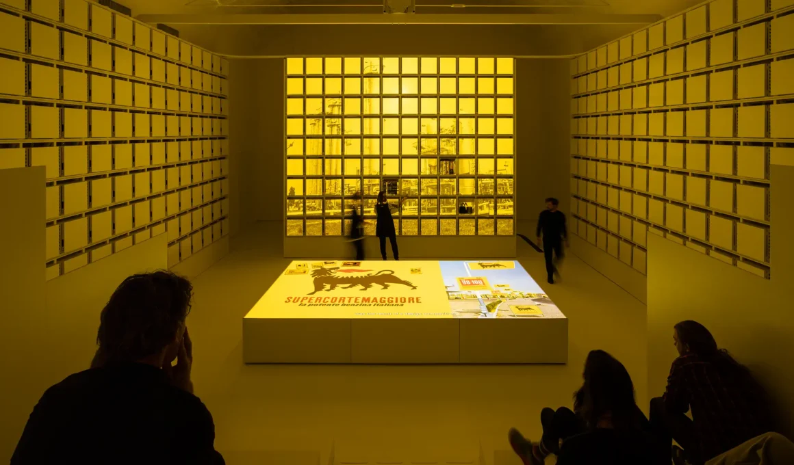 Interior of the MAE Museum by Carlo Ratti Associati and Italo Rota, showcasing a revolutionary carbon-fiber structure within a historic factory as a prime example of adaptive reuse in 2025.
