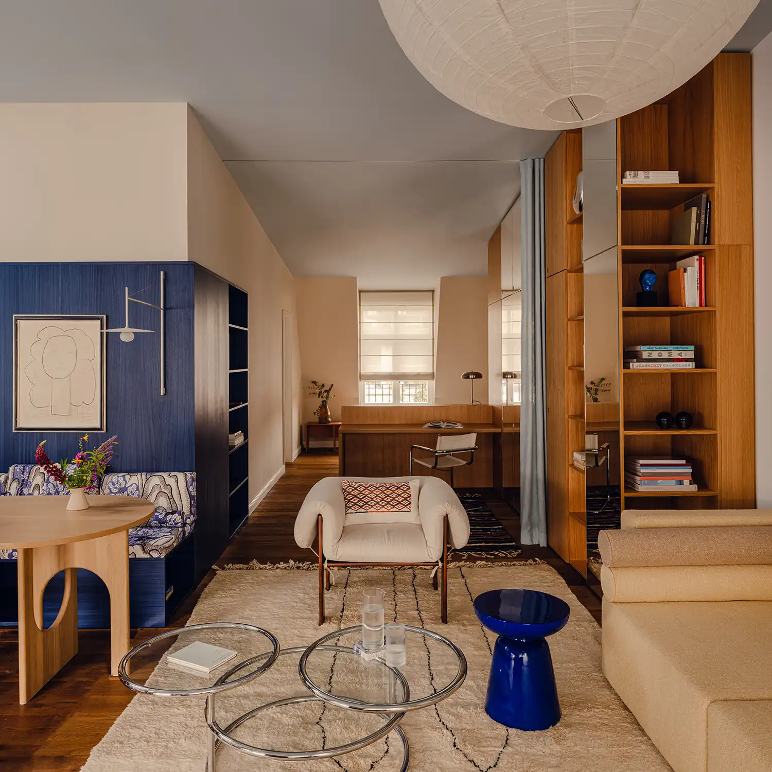 Bruzkus Greenberg: Blue Volume Defines 75sqm Berlin Apartment