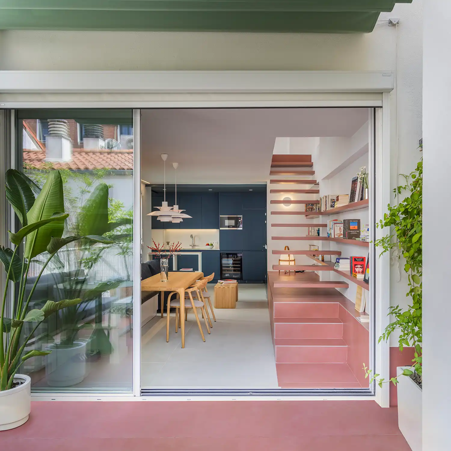 Gon Architects Uses a “Staircase-Furniture-Hybrid” to Open Up a Narrow Madrid Duplex