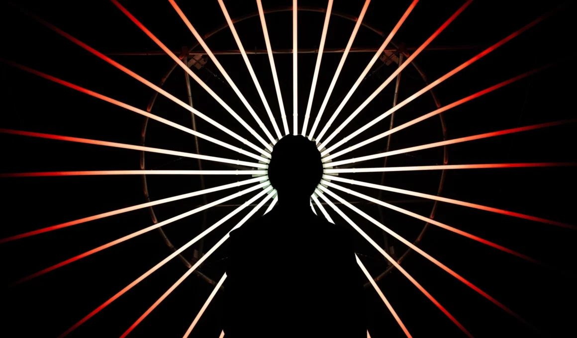 UN BRIN D’SOLEIL suspended light installation by EN TEMPS ET LIEU studio illuminating L'Avenue du Mont-Royal in Montreal, Canada.