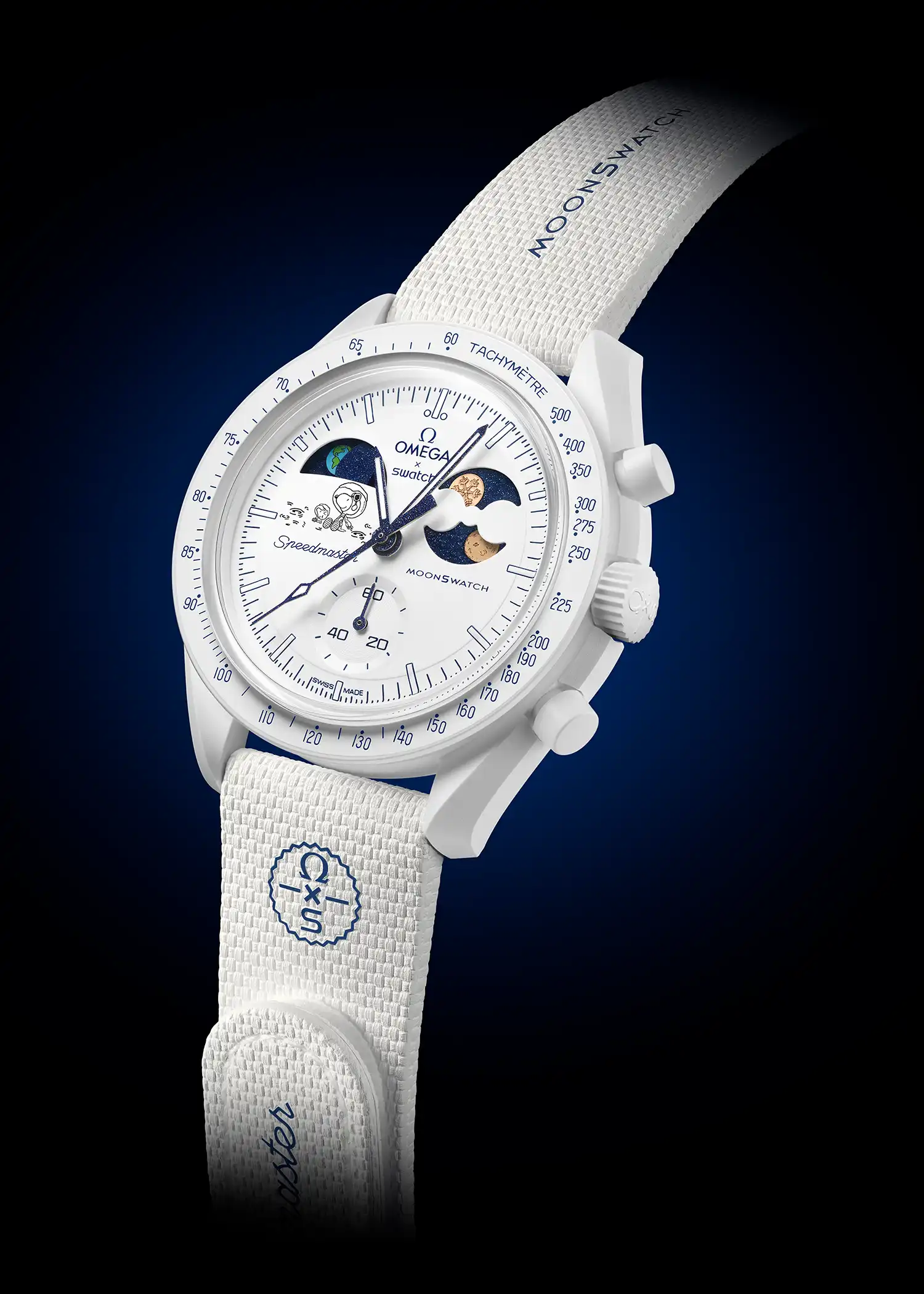 OMEGA x Swatch MoonSwatch Cold Moon: Unique Snowflake & Snoopy