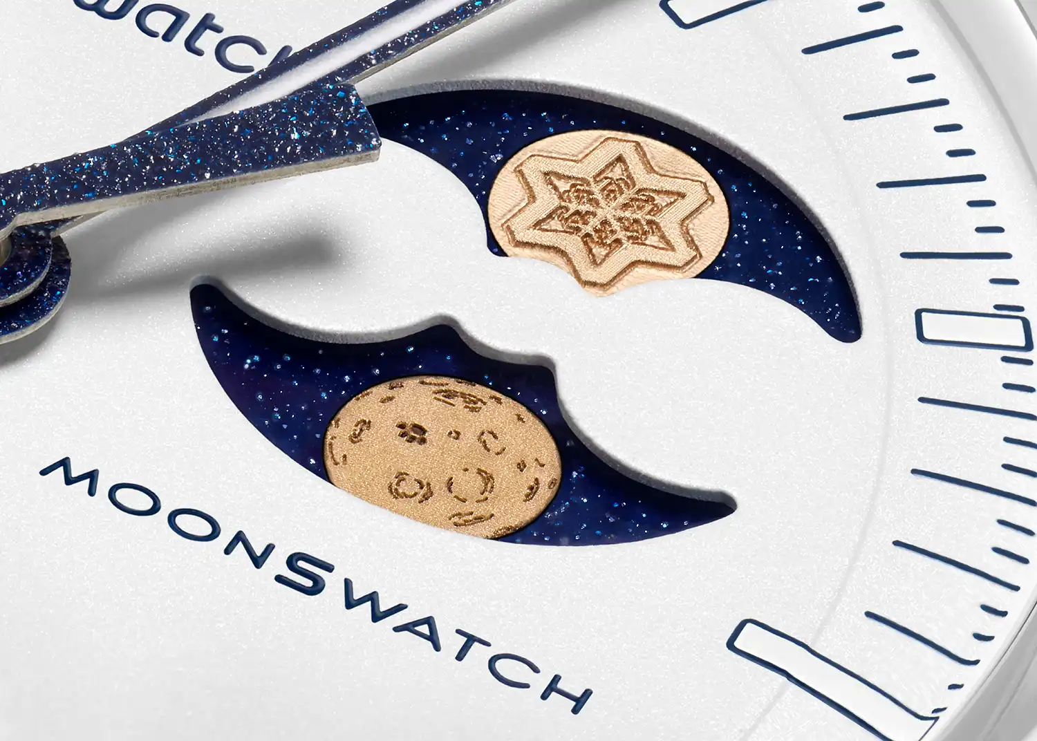 OMEGA x Swatch MoonSwatch Cold Moon: Unique Snowflake & Snoopy