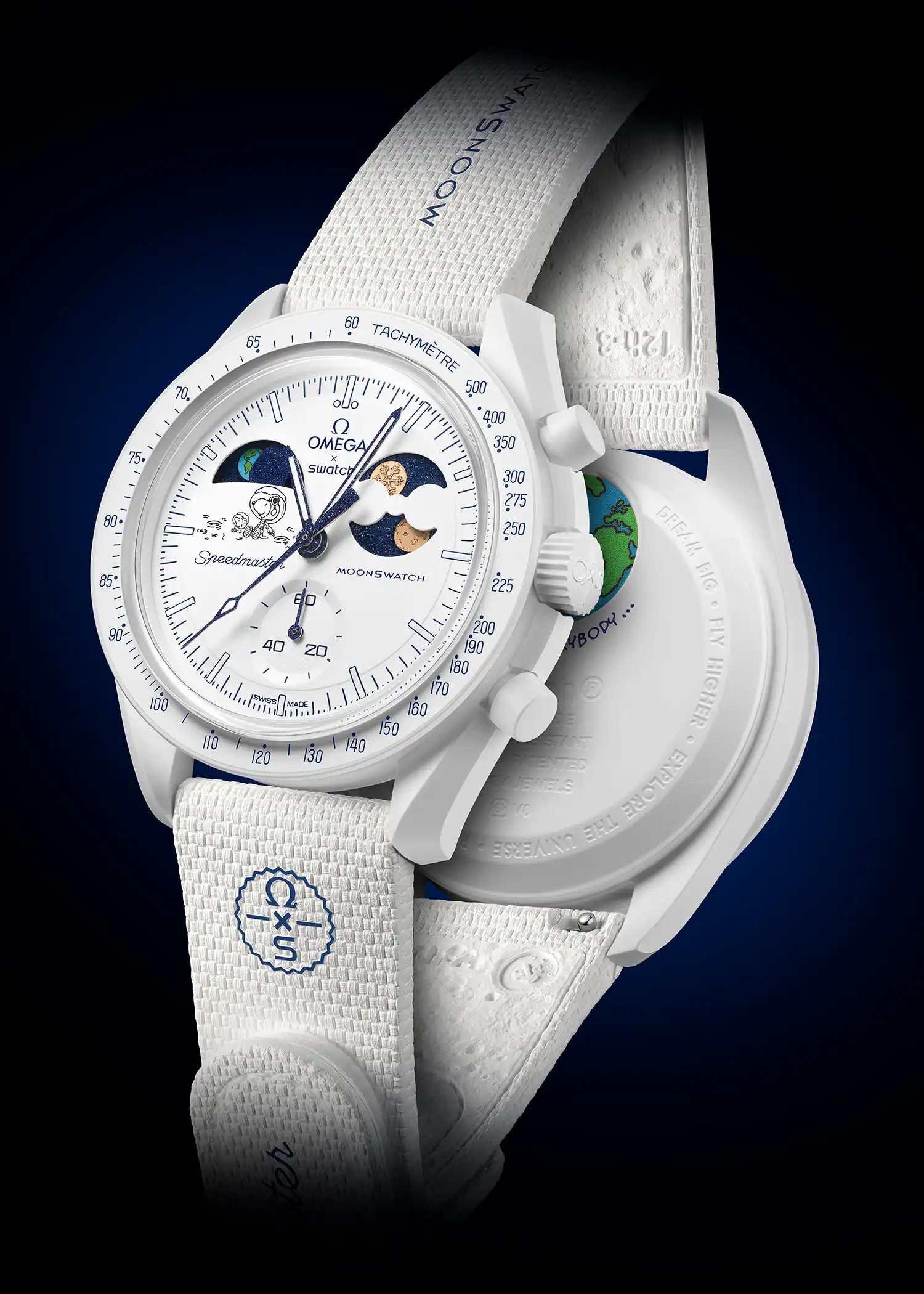 OMEGA x Swatch MoonSwatch Cold Moon: Unique Snowflake & Snoopy