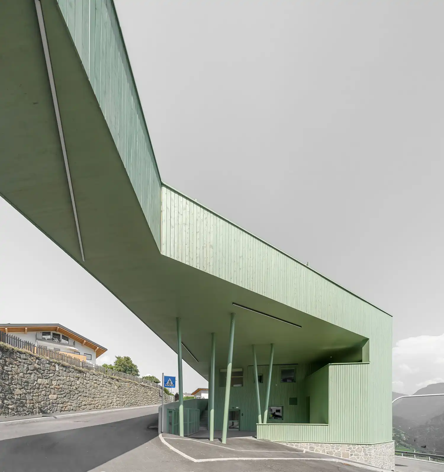 Barbiano Multifunctional Green Bridge by Roland Baldi Architects