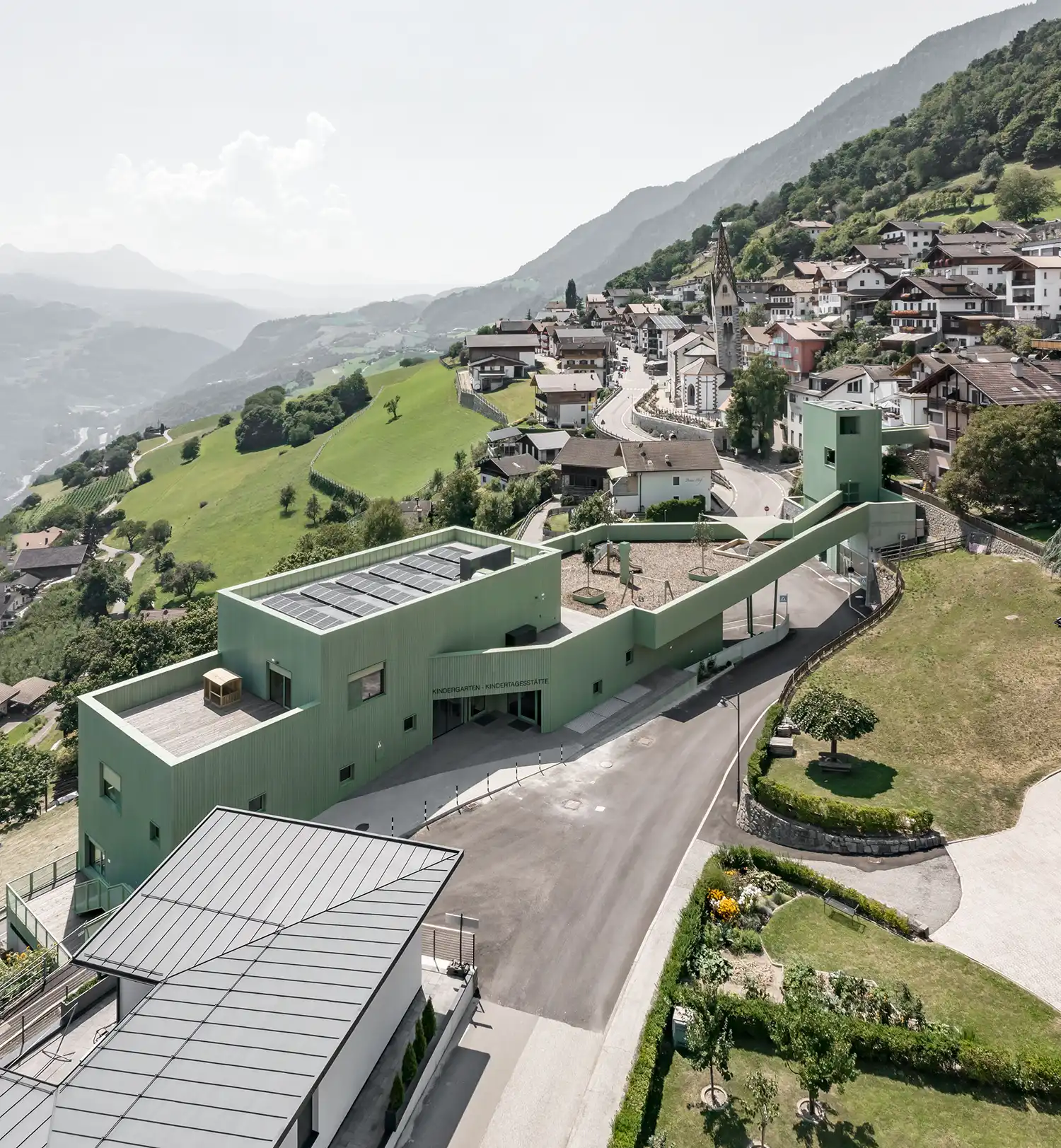 Barbiano Multifunctional Green Bridge by Roland Baldi Architects