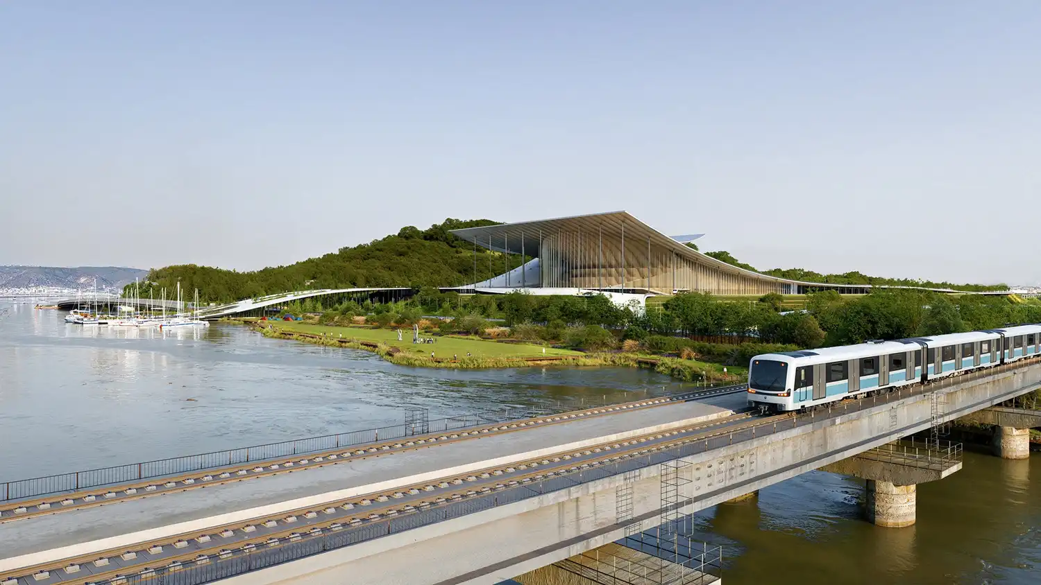 BIG Designs Ulsan Performing Arts Venue With Sweeping Ribbon-Like Roofs