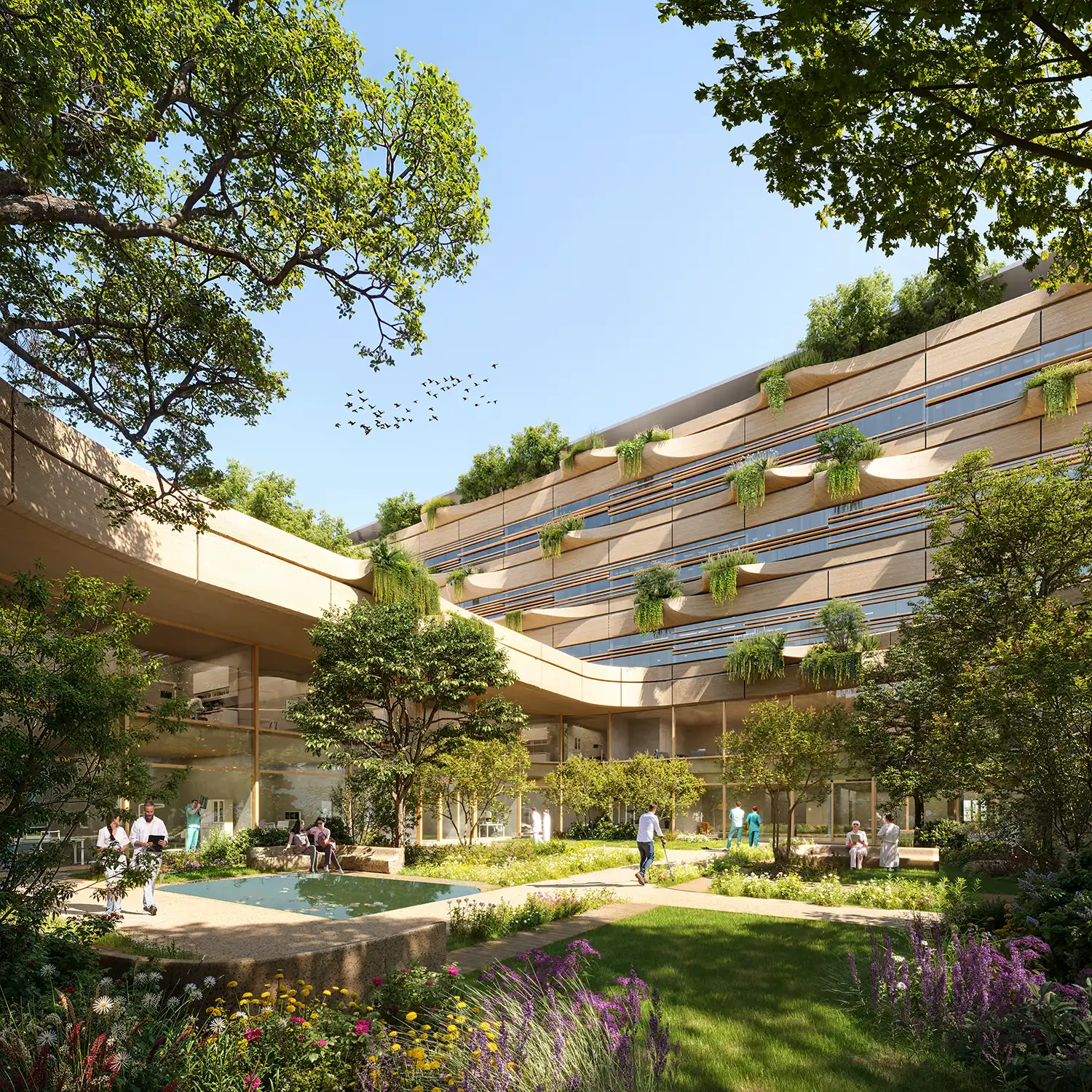 Zaha Hadid Architects Unveils Low-Carbon Malpensa Hospital With Biophilic Courtyards and Rooftop Gardens