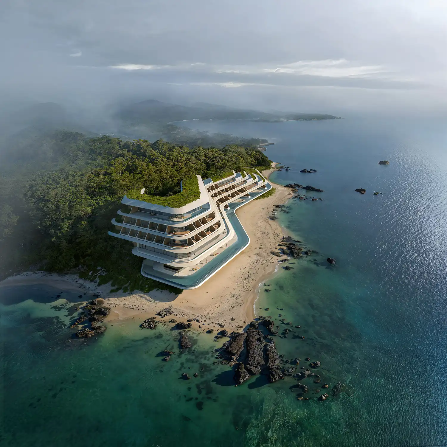 Zaha Hadid Architects Unveils Vertex Hotel in Okinawa