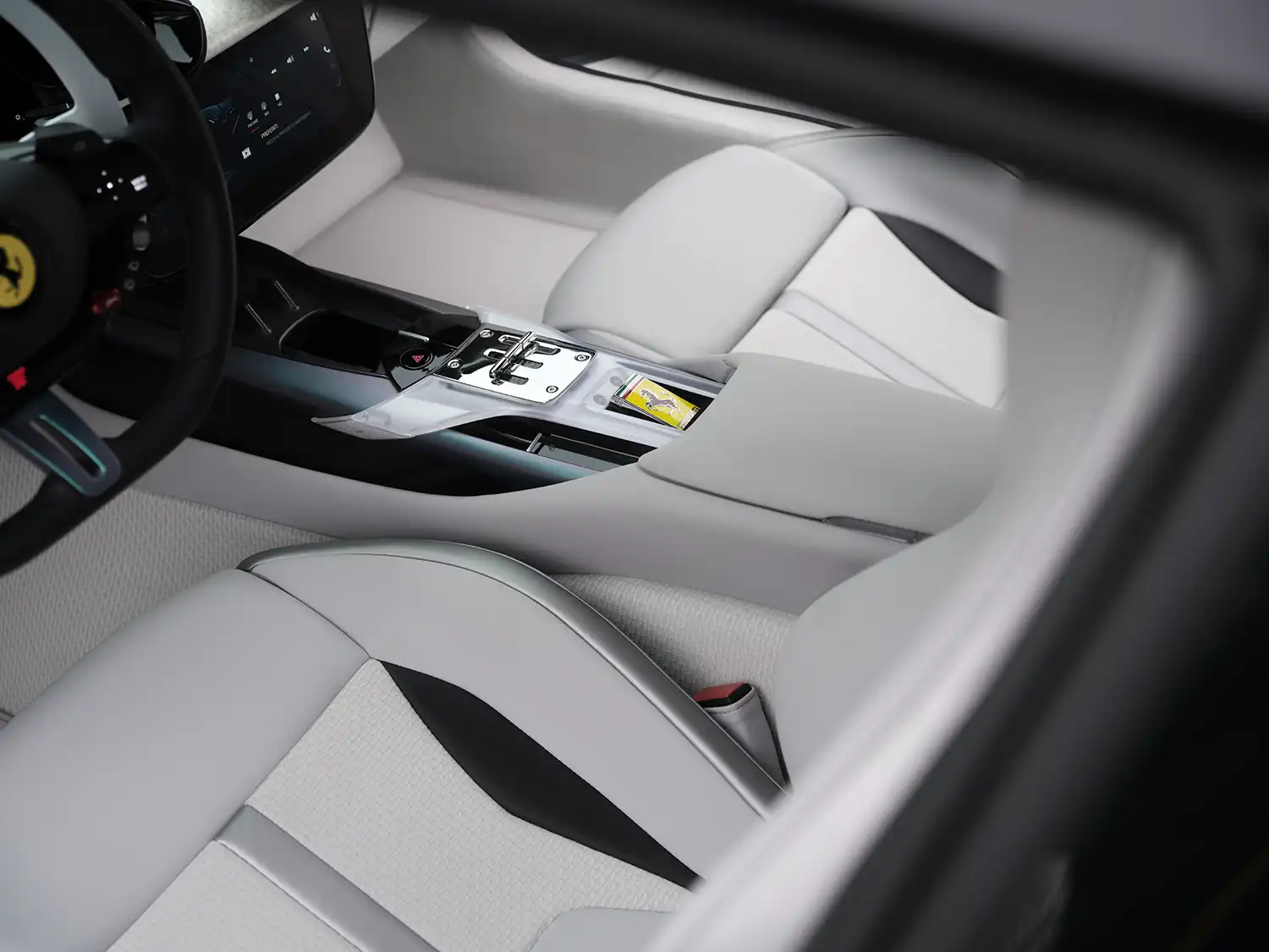 Ferrari interior with translucent acrylic center tunnel