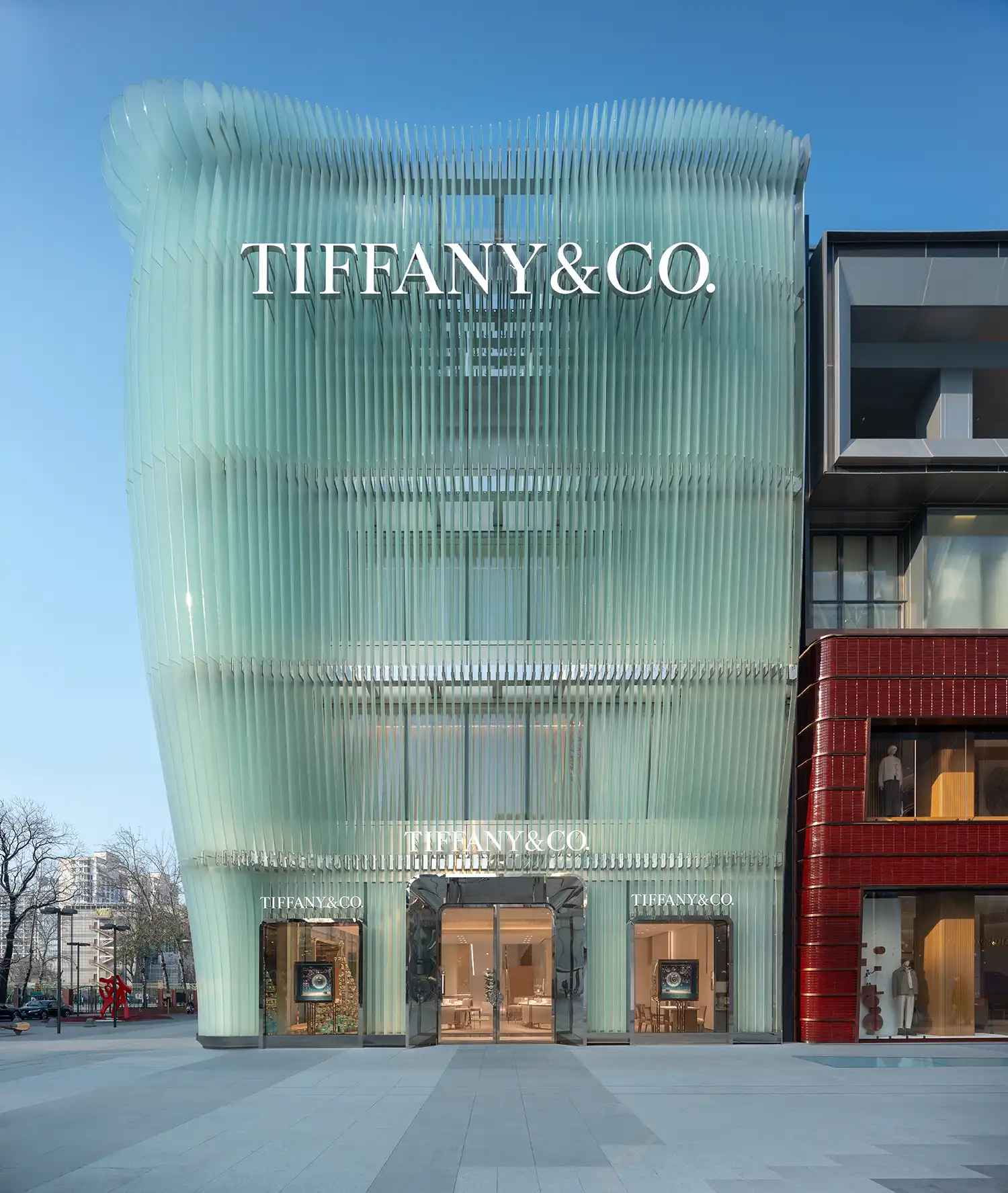 Tiffany & Co Beijing flagship daytime facade MVRDV.