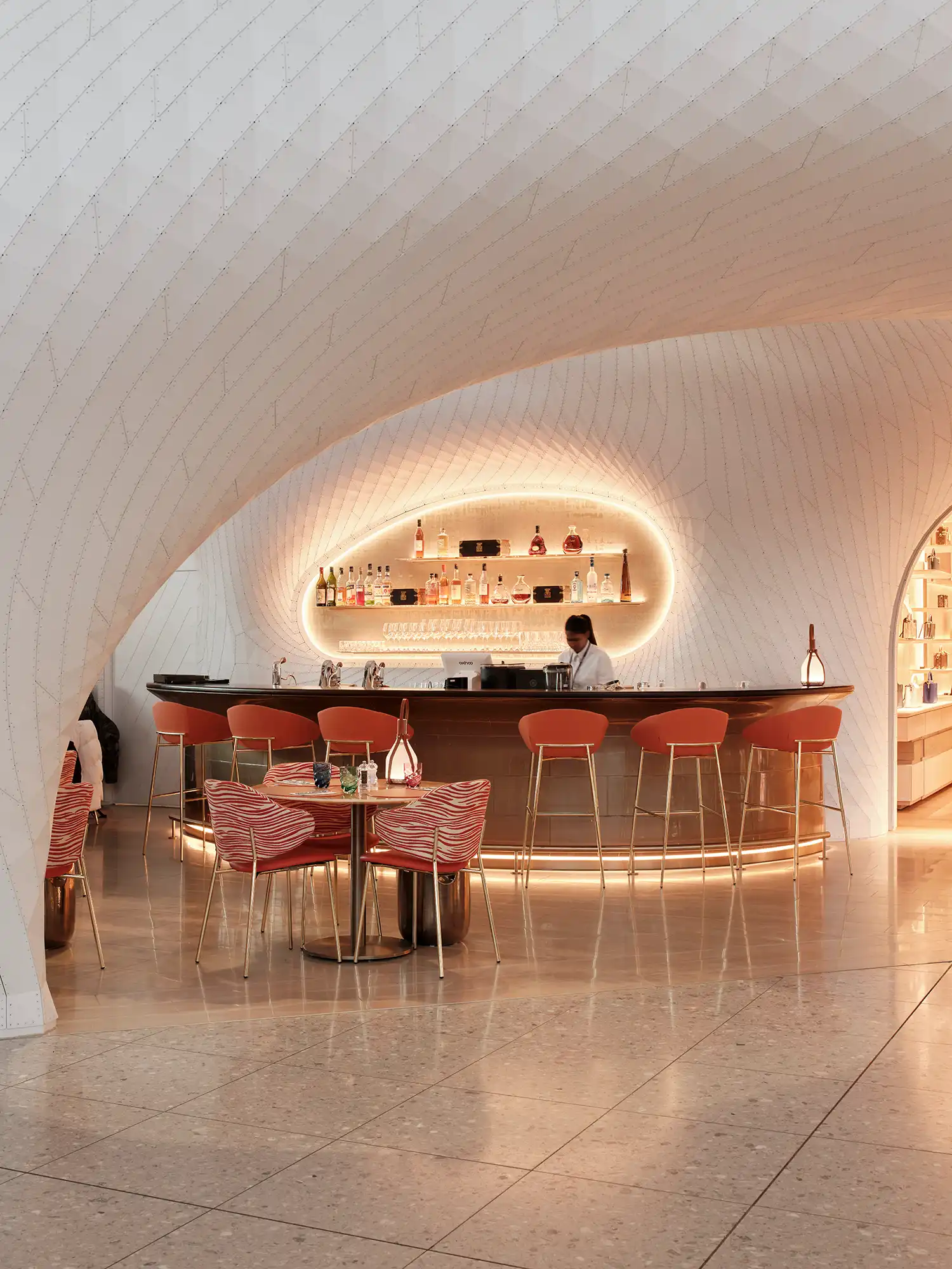 Bar area Le Café by Cyril Lignac Louis Vuitton London