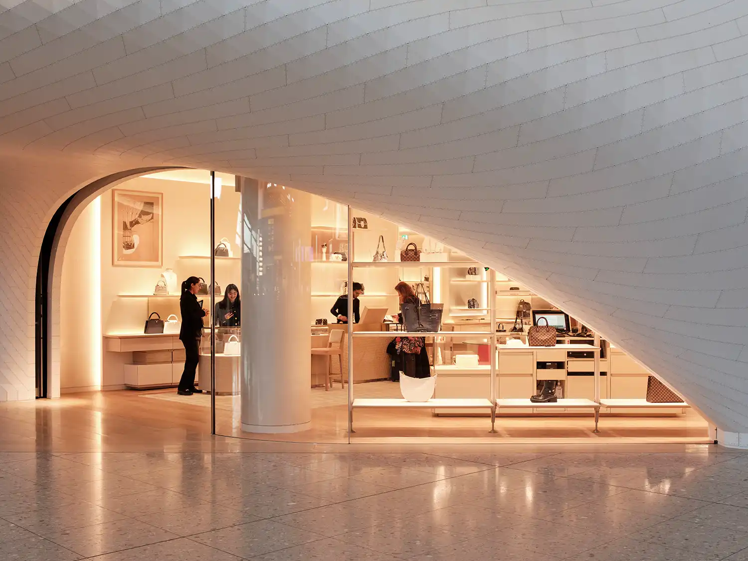 Louis Vuitton boutique interior Heathrow Terminal 2