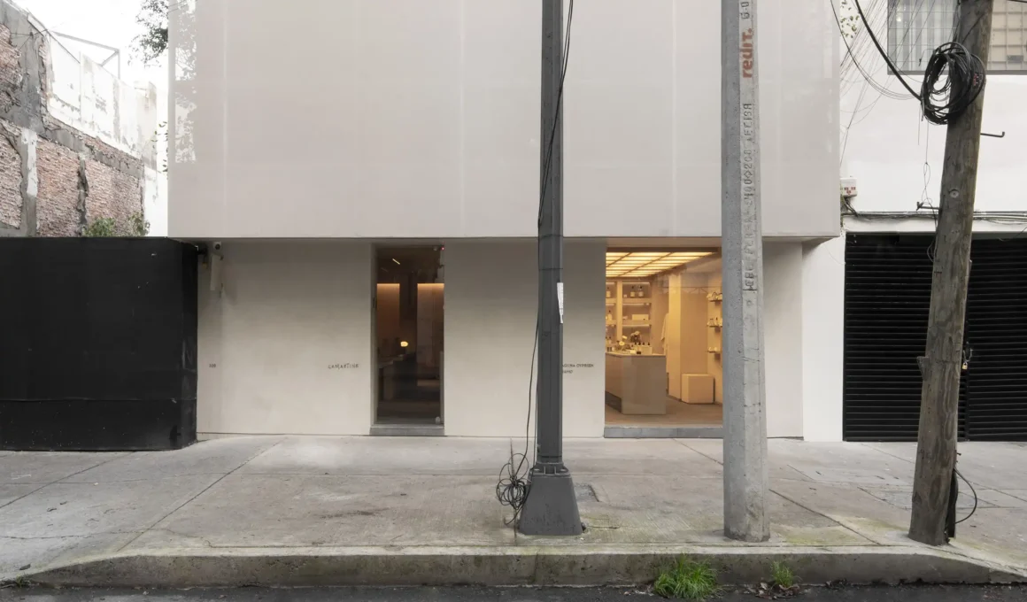 PPAA LAMARTINE hotel facade Mexico City metal mesh