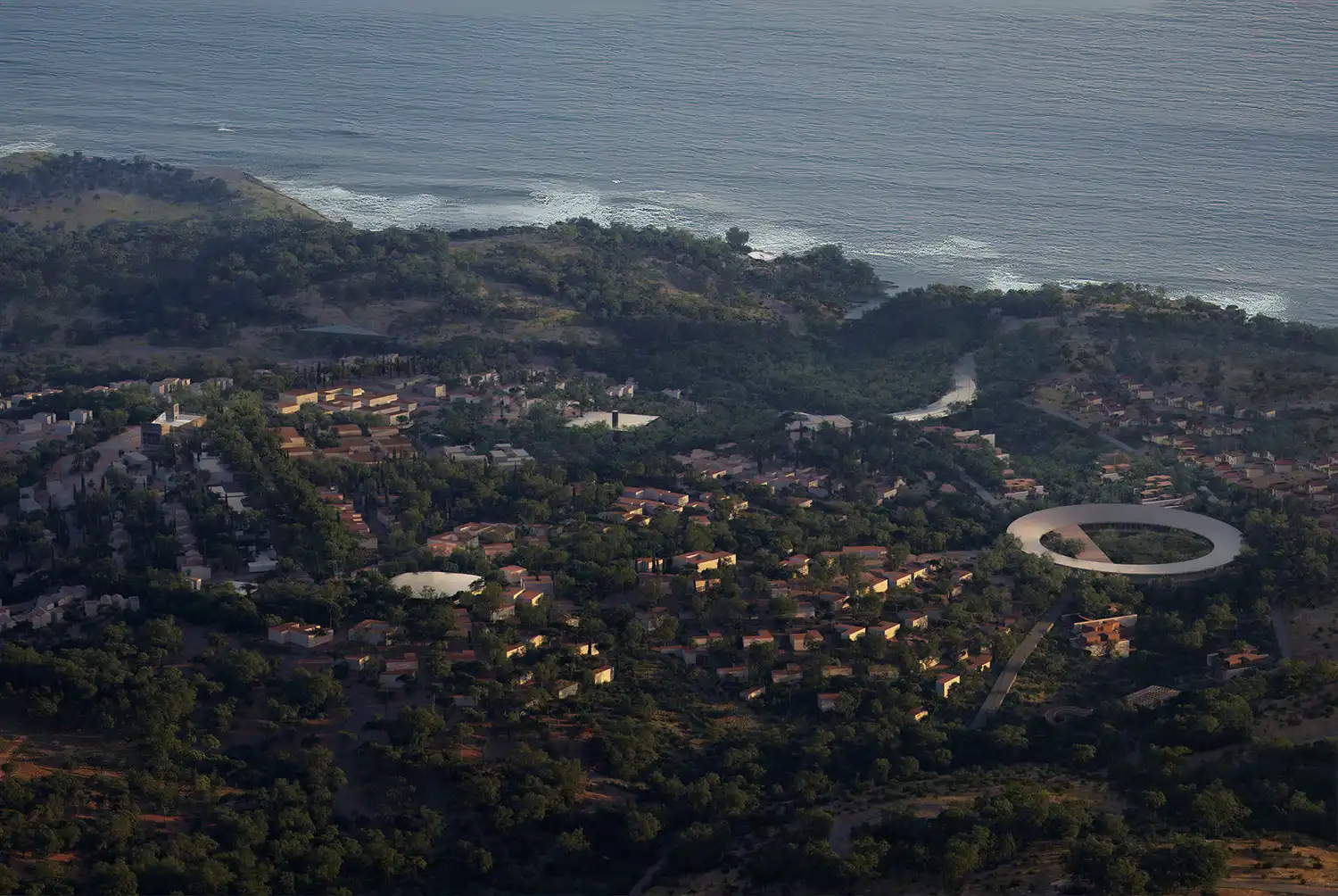 Aerial view of Ion Riva masterplan Istanbul Black Sea coastline Snøhetta