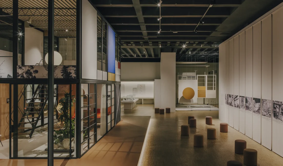 Full-scale Eames Pavilion System installation at Triennale Milano exhibition.