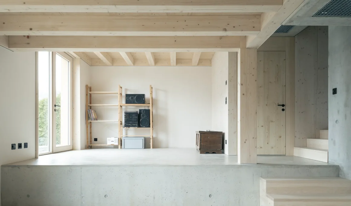 Lower ground floor at Maison Bellon Camprubi by R2A, the multi-purpose space designed to become a self-contained apartment